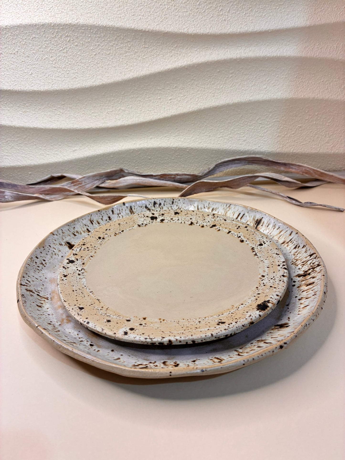 Speckled Large Plate