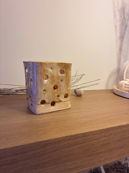 Patterned Candle Vase